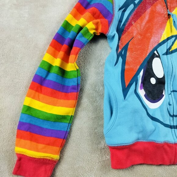 Girls' Hooded Jacket with Wings and Rainbow Mane (Size 7/8), My Little Pony Insp - Picture 3 of 12